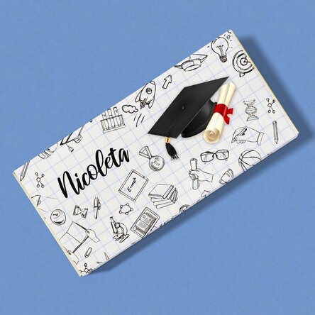 Personalised chocolate with text - Graduation