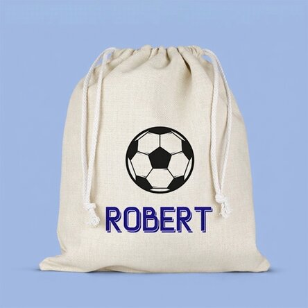 Bolsa mediana personalizada con nombre - Fútbol