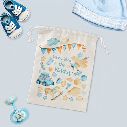 Bolsita pequeña para regalos personalizada con texto - Watercolour
