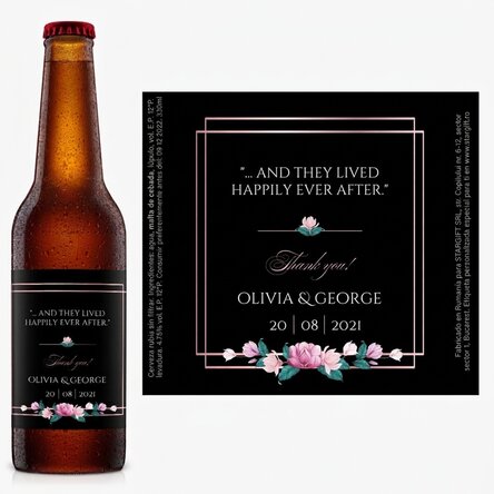 Cerveza personalizada con texto - Boda