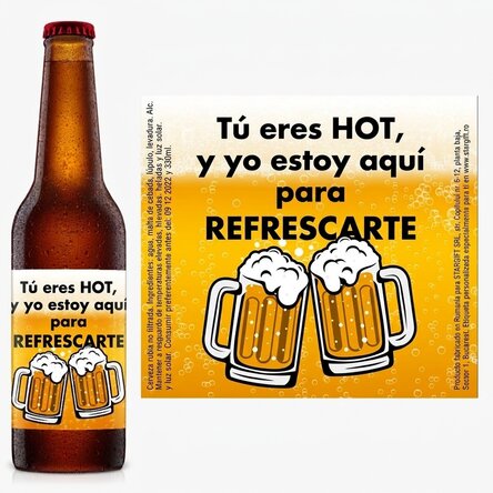 Cerveza personalizada con texto - Hot