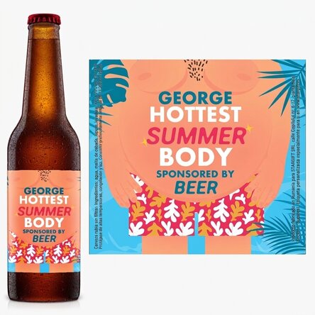 Cerveza personalizada con texto - Hot body