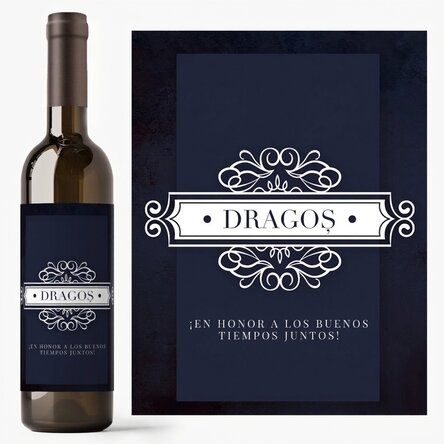 Vino personalizado con nombre y mensaje - Buenos tiempos