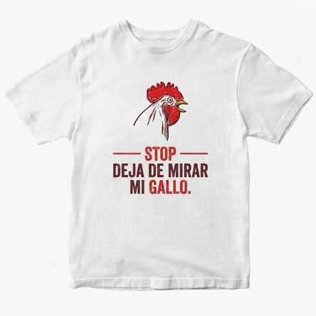 Camiseta personalizada con el texto «Stop staring»