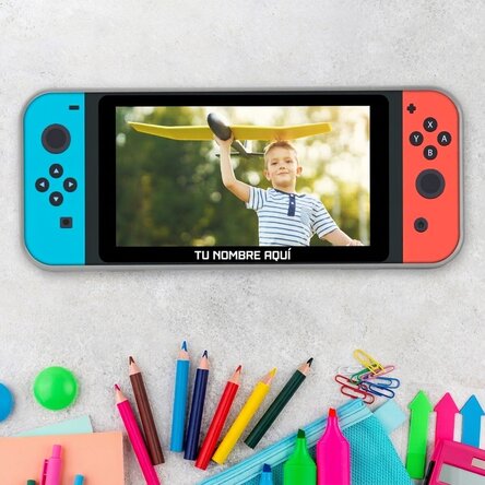 Estuche personalizado con una foto y un nombre - Consola de videojuegos