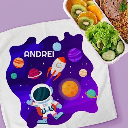 Toalla personalizada con texto - Space