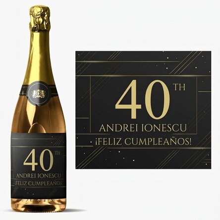 Vino espumoso personalizado con texto - Un regalo para ti