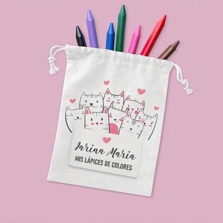 Bolsita pequeña personalizada con texto - Kitty