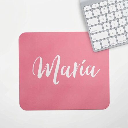 Alfombrilla de ratón personalizada con nombre y fondo de colores