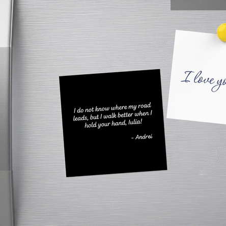 Imán personalizado de 10x10 con texto