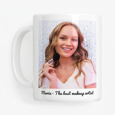 Taza personalizada con texto y una foto