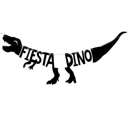 Cartel «Fiesta de dinosaurios»