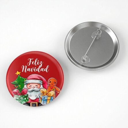 Chapa personalizada con texto - Navidad
