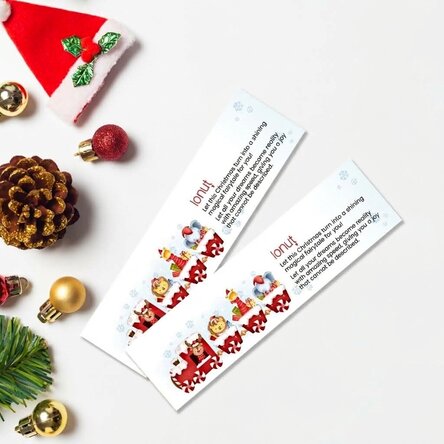 Personalised bookmark with text - Christmas train