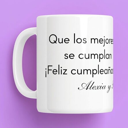 Taza personalizada con texto: un mensaje para tus seres queridos