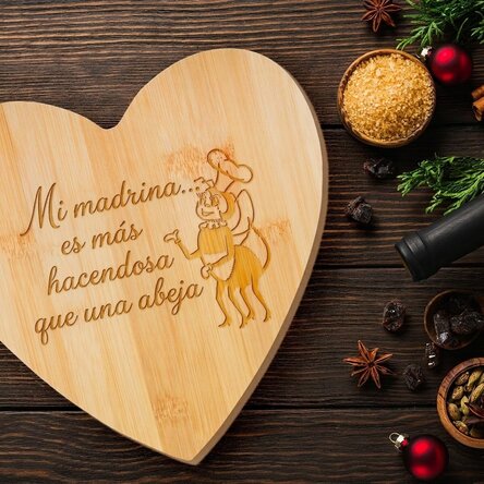 Cortador con forma de corazón personalizado con un mensaje para la Nasa