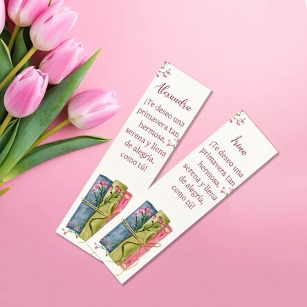 Marcapáginas personalizado con mensaje - Spring