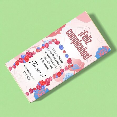 Chocolate personalizado con mensaje: «Una madre tan maravillosa»