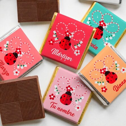 Mini bombón personalizado con el nombre «Buburuza»