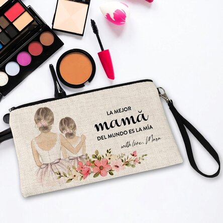 Estuche de maquillaje personalizado con la inscripción «Mamá»