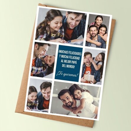 Tarjeta personalizada con fotos y mensaje - Con cariño