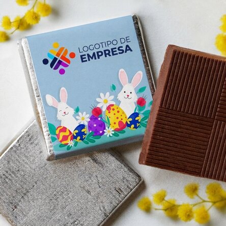 Mini bombón personalizado con logotipo - ¡Feliz Pascua!