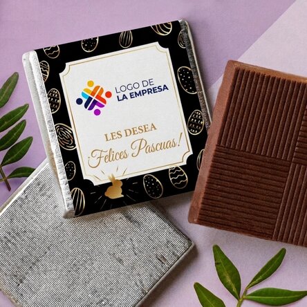 Mini bombones personalizados con logotipo y mensaje - Huevos de Pascua