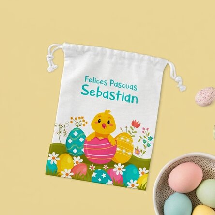 Bolsita pequeña para regalos personalizada con texto - Pascua
