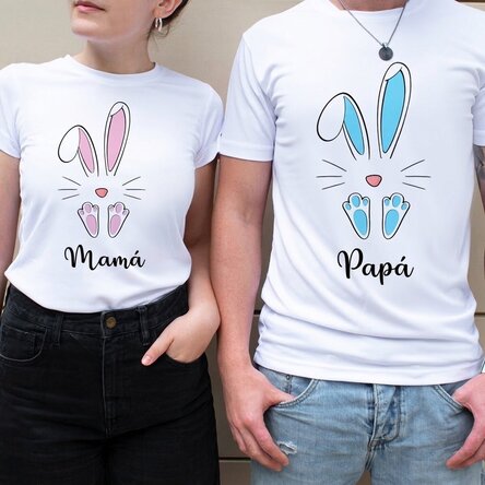 Camiseta deportiva personalizada con nombre - Conejito