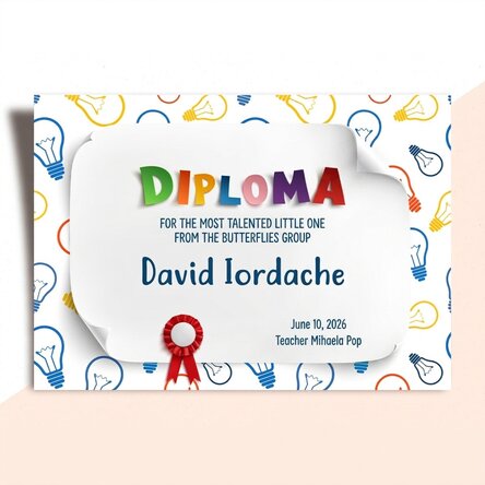 Diploma personalizado con texto