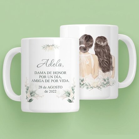 Taza personalizada con texto - Dama de honor