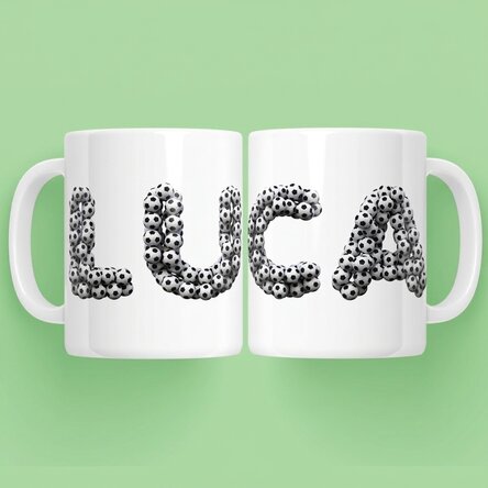 Taza personalizada con nombre - Fútbol