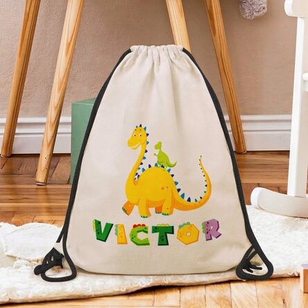 Mochila personalizada con nombre - Dino
