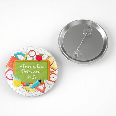 Chapa personalizada con texto - Escuela