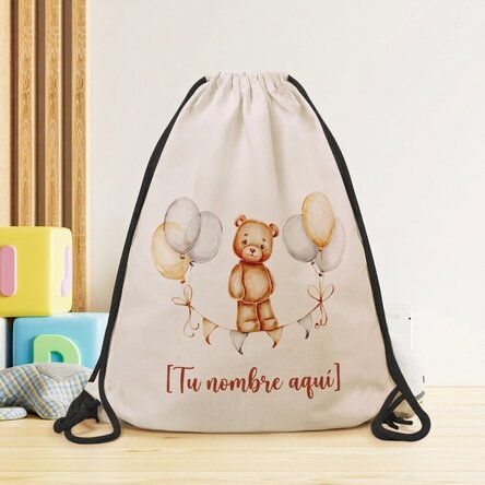 Mochila personalizada con nombre para niños - Osito de peluche
