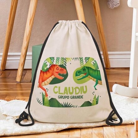 Mochila personalizada con texto: dinosaurio T-Rex