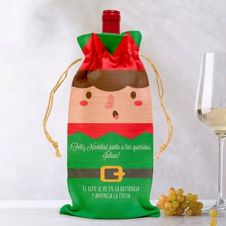 Bolsa personalizada para botella de vino - Elf