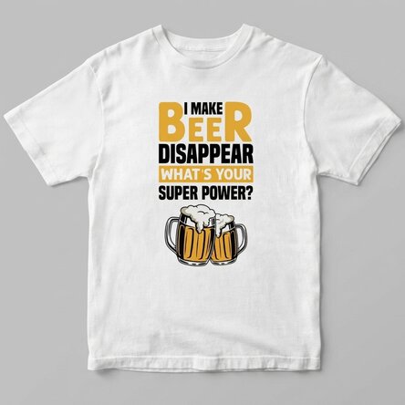 Camiseta de algodón personalizada con texto - Beer
