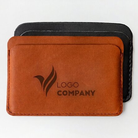 Cartera de piel personalizada con logotipo