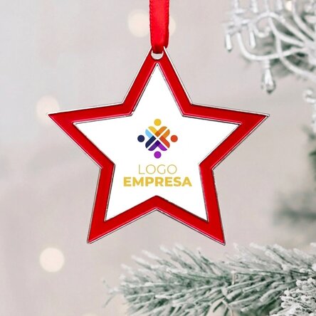 Adorno navideño personalizado con logotipo - Modelo «Estrellita»