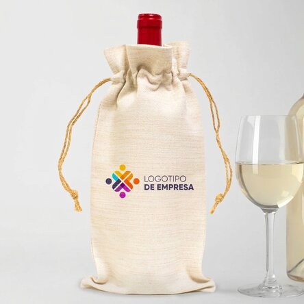 Bolsa personalizada para botella de vino con logotipo
