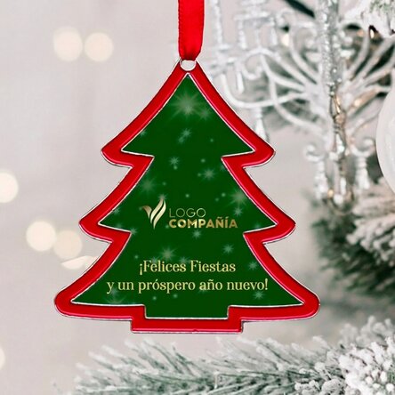 Adorno navideño personalizado con logotipo y mensaje - modelo «bradut»