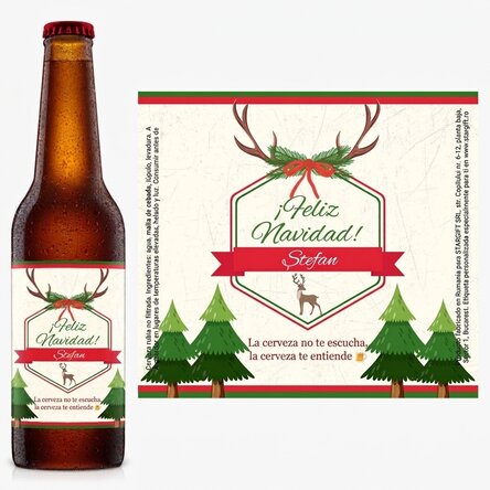 Cerveza personalizada con texto de estilo retro - La cerveza te entiende