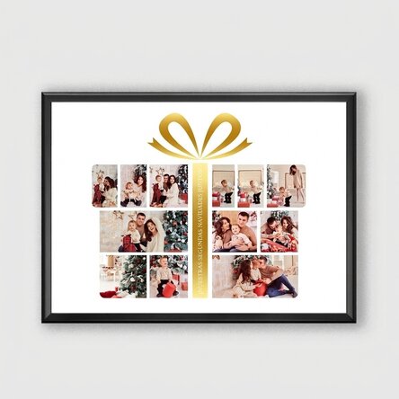 Cuadro personalizado con 12 fotos y texto - Gift Box
