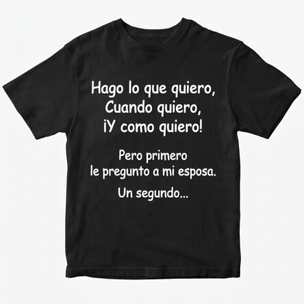 Camiseta de algodón personalizada con el texto «Hago lo que quiero»