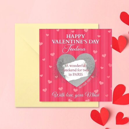 Personalised scratch card with message - Love