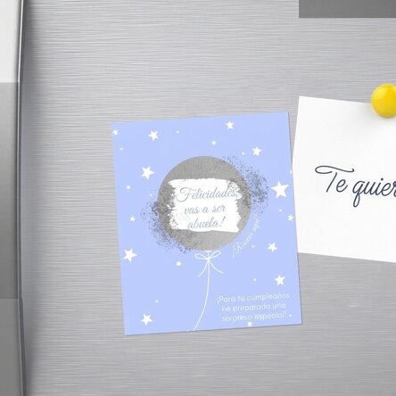 Iman para raspar de 10 x 12 cm personalizado con texto - Surpriza