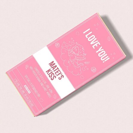 Personalised chocolate with message - Cupid's Kiss