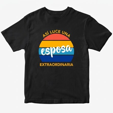 Camiseta de algodón personalizada con texto - Extraordinaria