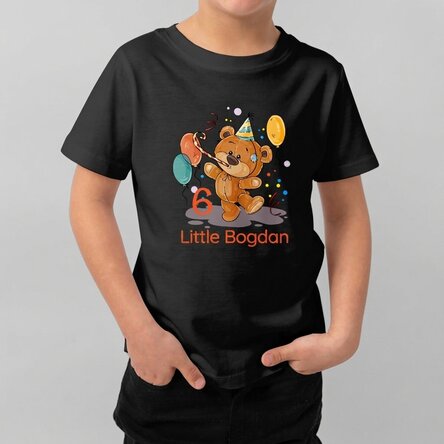 Camiseta de algodón para niños personalizada con texto: «Cumpleaños»